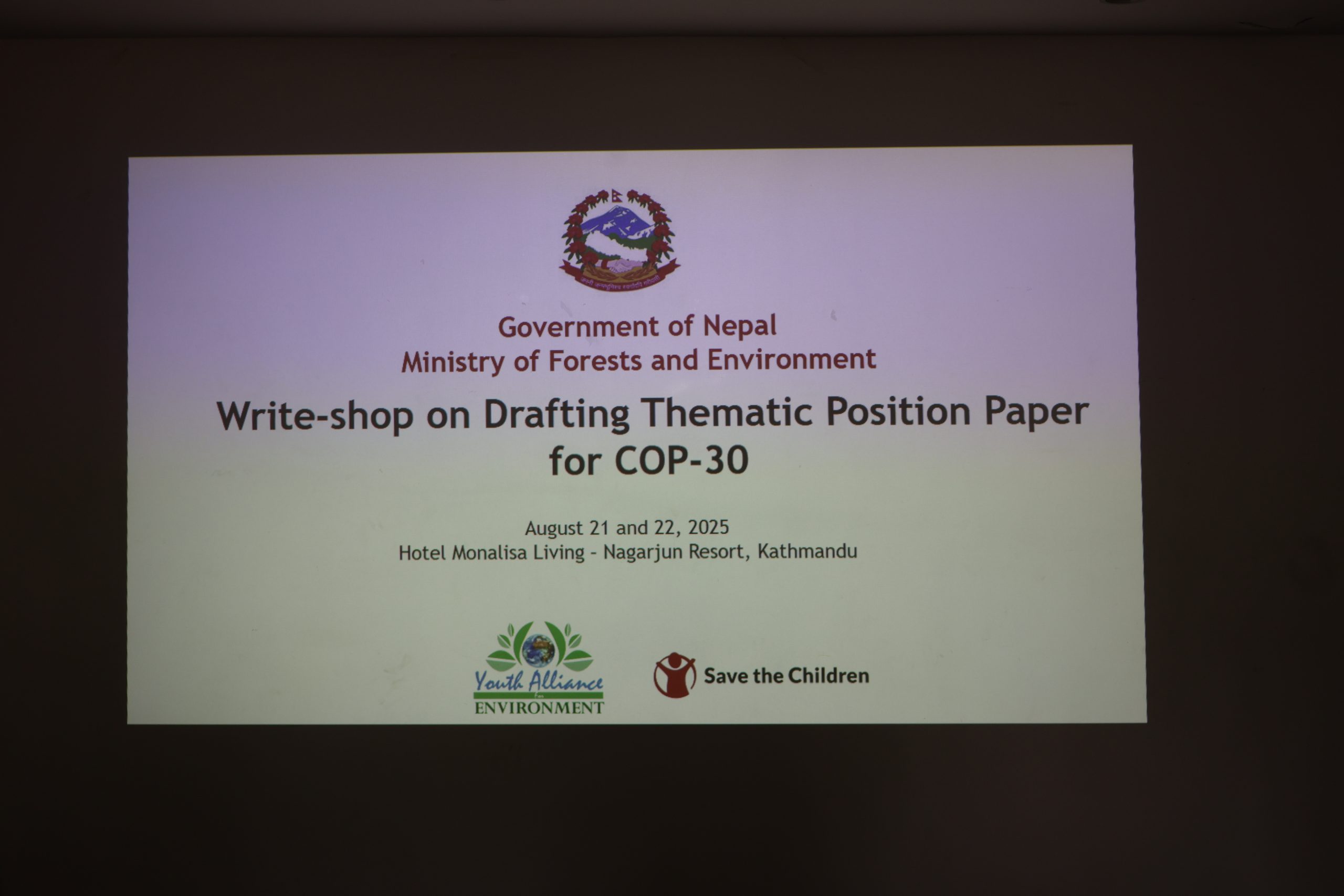 Write-shop on Drafting Thematic Position Paper for COP-30